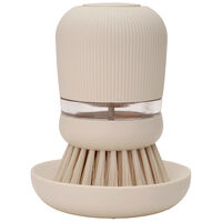 Sinkside opvaskebørste med sæbedispenser, soft beige