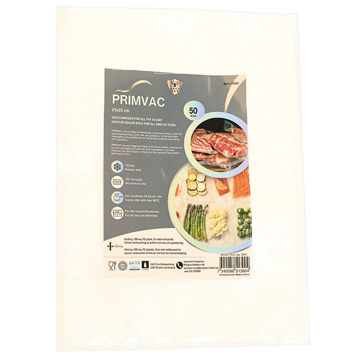 Primvac vakuumpåsar 30 × 40 cm 50-pack