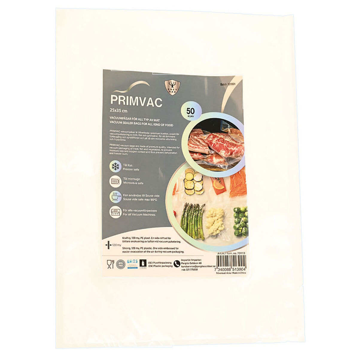 Primvac vakuumpåsar 25 × 35 cm 50-pack