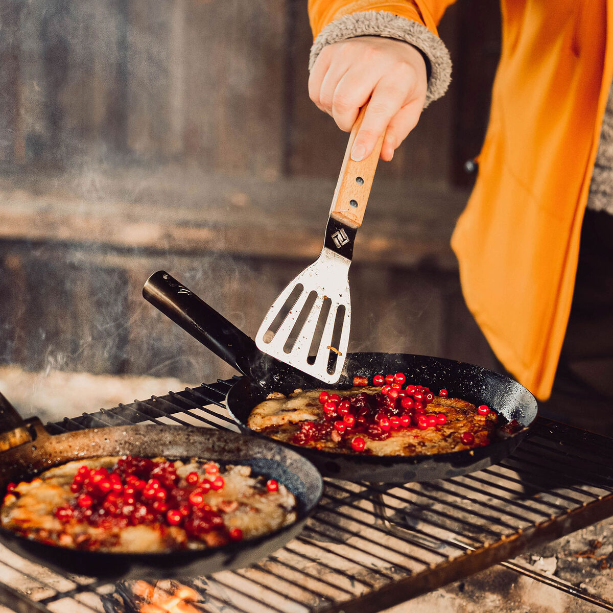 Grillspade 24 cm, rustfrit stål/bøg