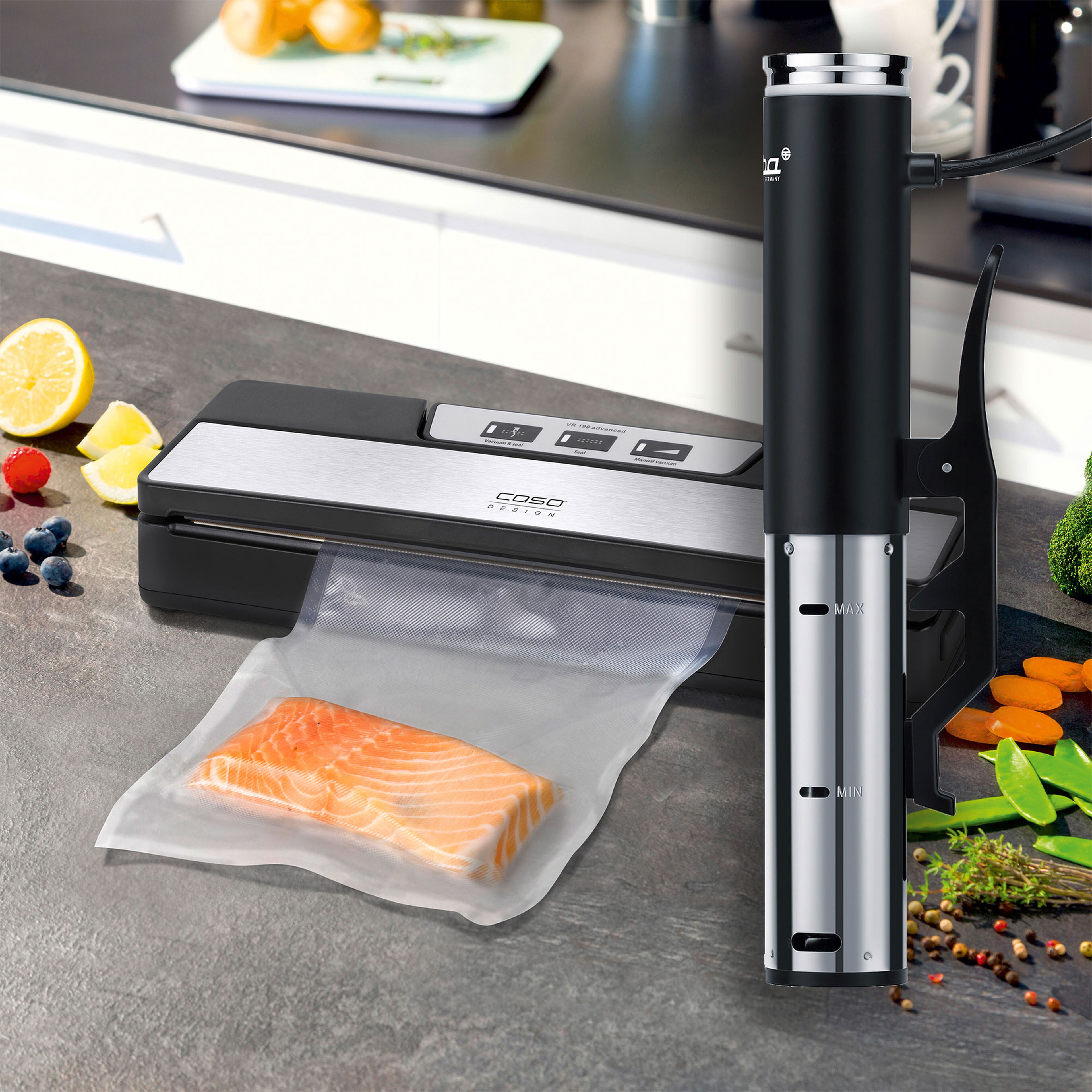 SV60 cirkulator och VR190 vakuummaskin sous vide-set