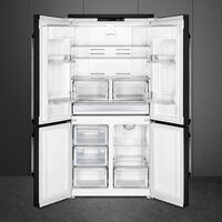 Victoria FQ960BL6 French Door kombiskab, sort