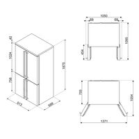 FQ960P6 Victoria French Door køle-/fryseskab, creme
