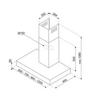 KBT600BL kjøkkenvifte 60 cm, svart