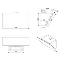 KV394MB vertikal emhætte 90 cm, mat sort