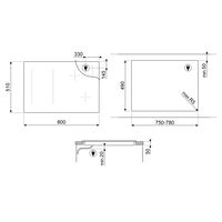 Smeg SIM3864N induktionshäll 80 cm, mattsvart