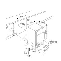 U8F082DE1 integrert fryser 82 cm