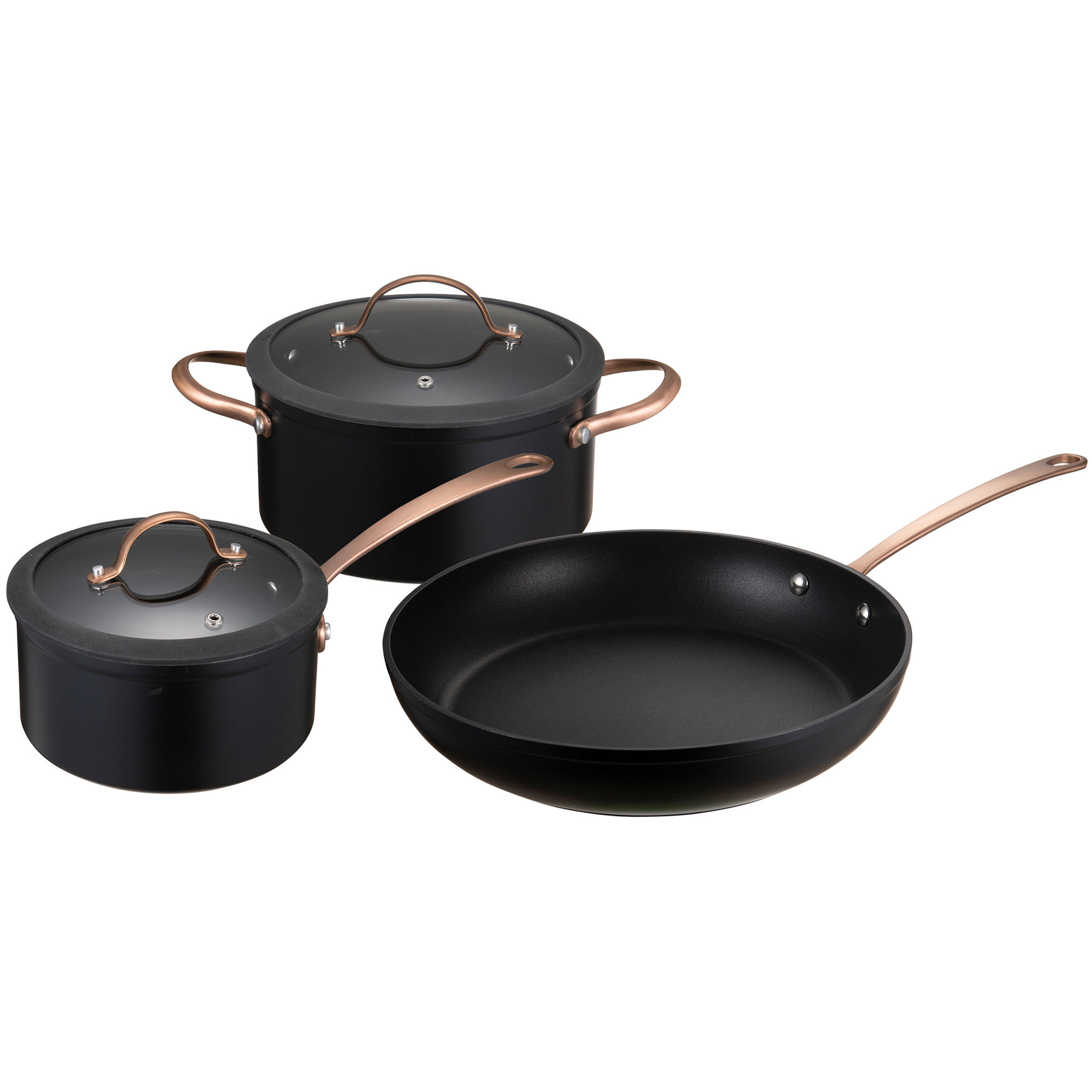 Black Copper grytset 2 delar 4,5/1,5 liter + stekpanna 28 cm