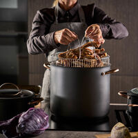 Black Copper gryde med dampkurv 18 liter