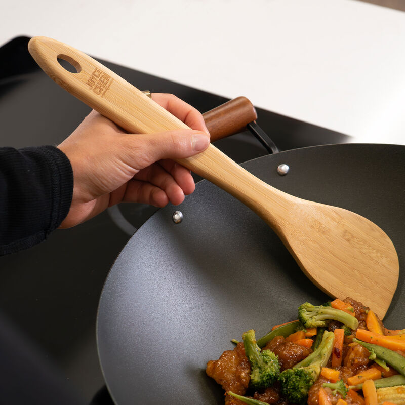 Wokspade 33 cm, polerad bambu