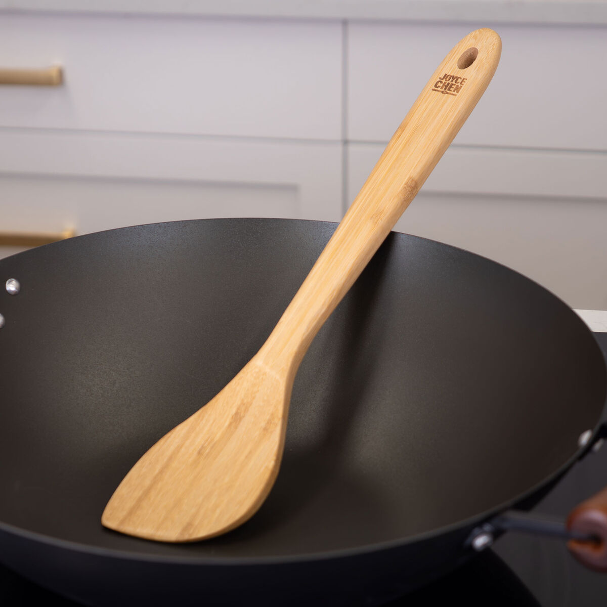 Wokspade 39 cm, polerad bambu
