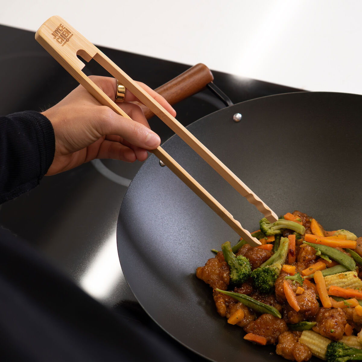 Tang 28 cm, poleret bambus