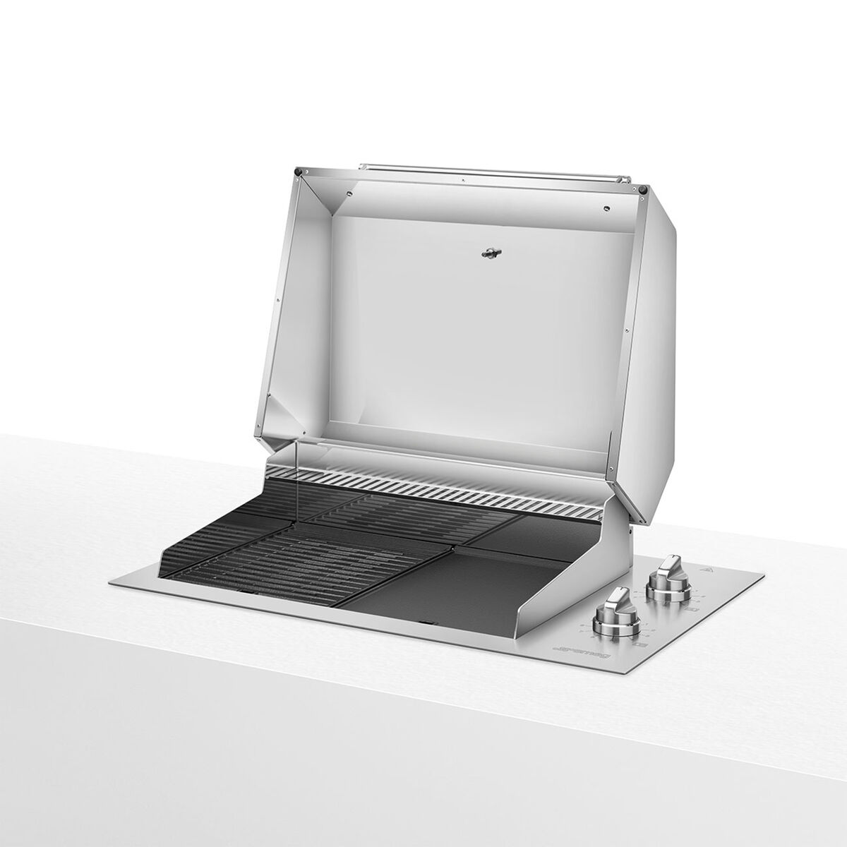 Smeg BBQE90X Elektrisk Grill, 90 cm, rustfrit stål