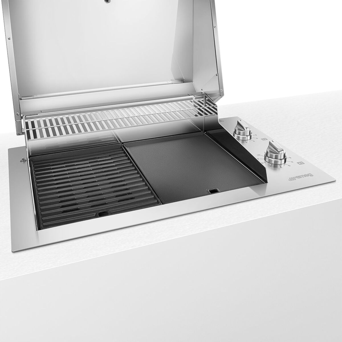 Smeg BBQE90X Elektrisk Grill, 90 cm, rustfrit stål