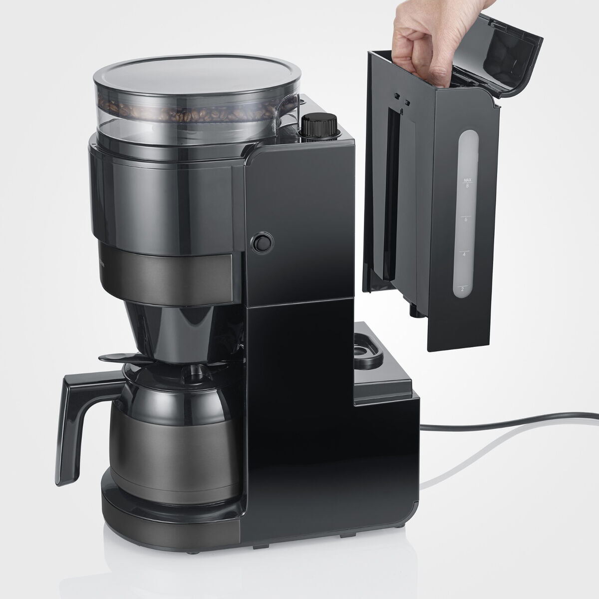 Kaffebryggare med kvarn & termoskanna 