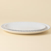 Pearl ovalt fad 34 cm