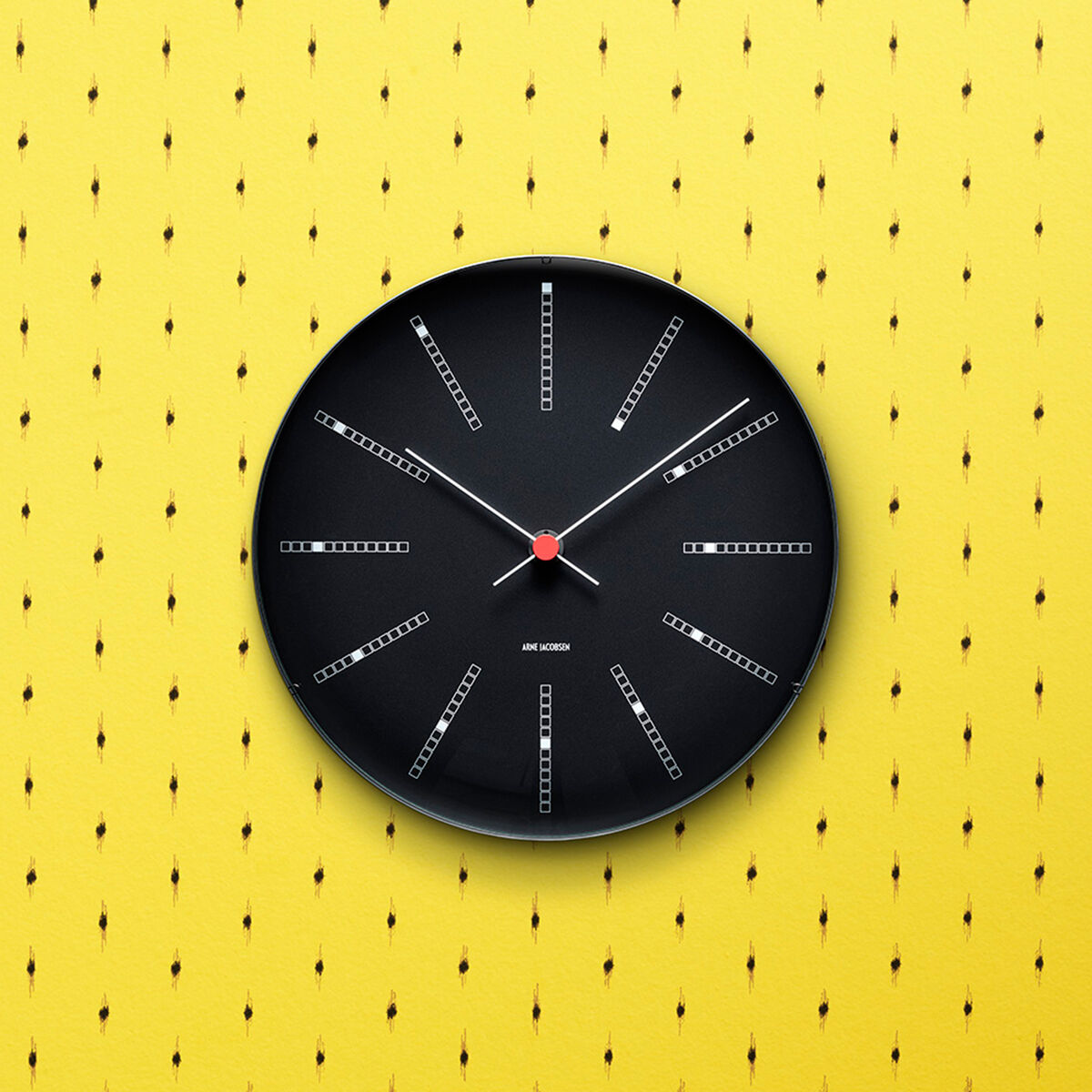 Arne Jacobsen Bankers väggklocka 29 cm, svart