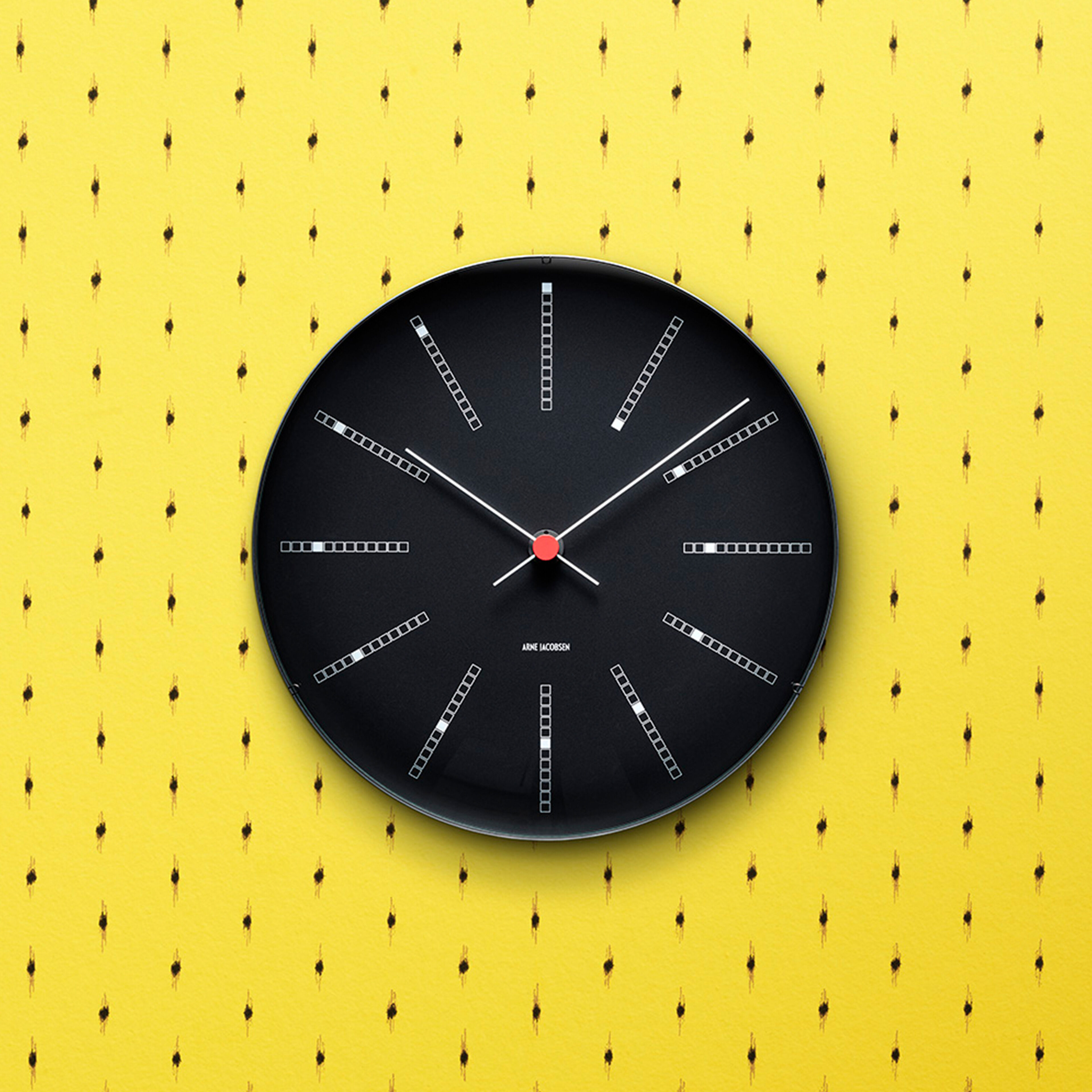 Arne Jacobsen Bankers vægur 29 cm, sort