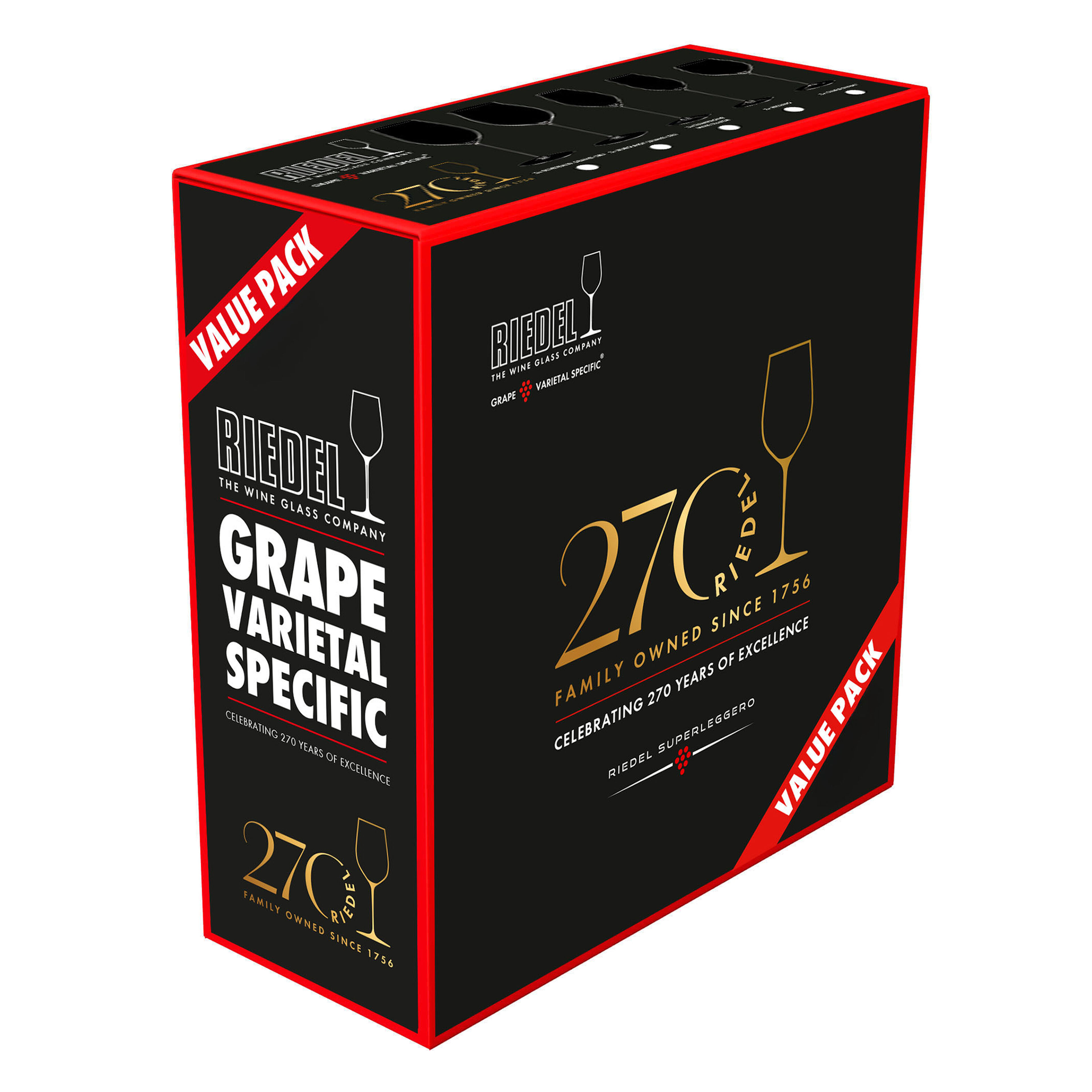 Superleggero Pinot Noir/Bourgogne 270-årsjubileum rödvinsglas 2-pack, klar