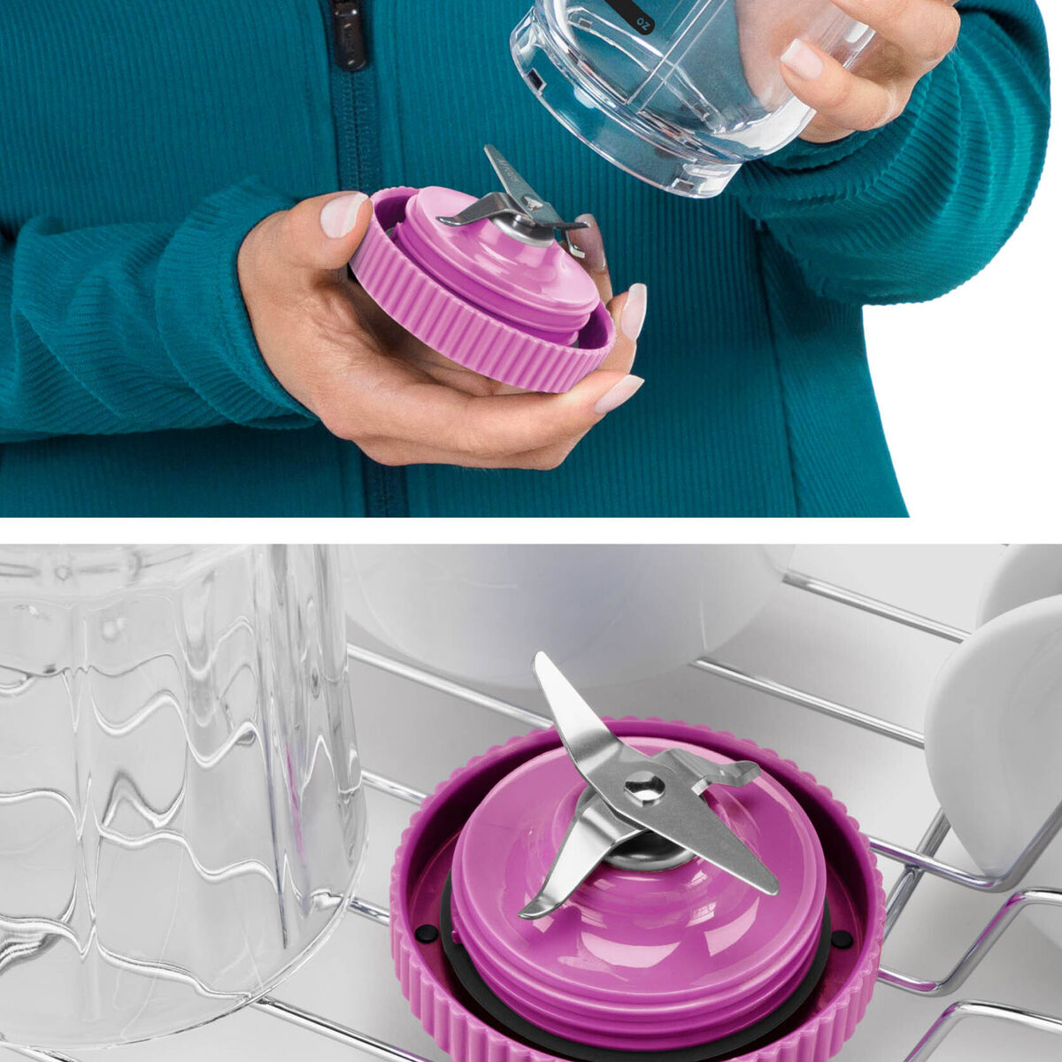 Flex bærbar blender 590 ml, violet