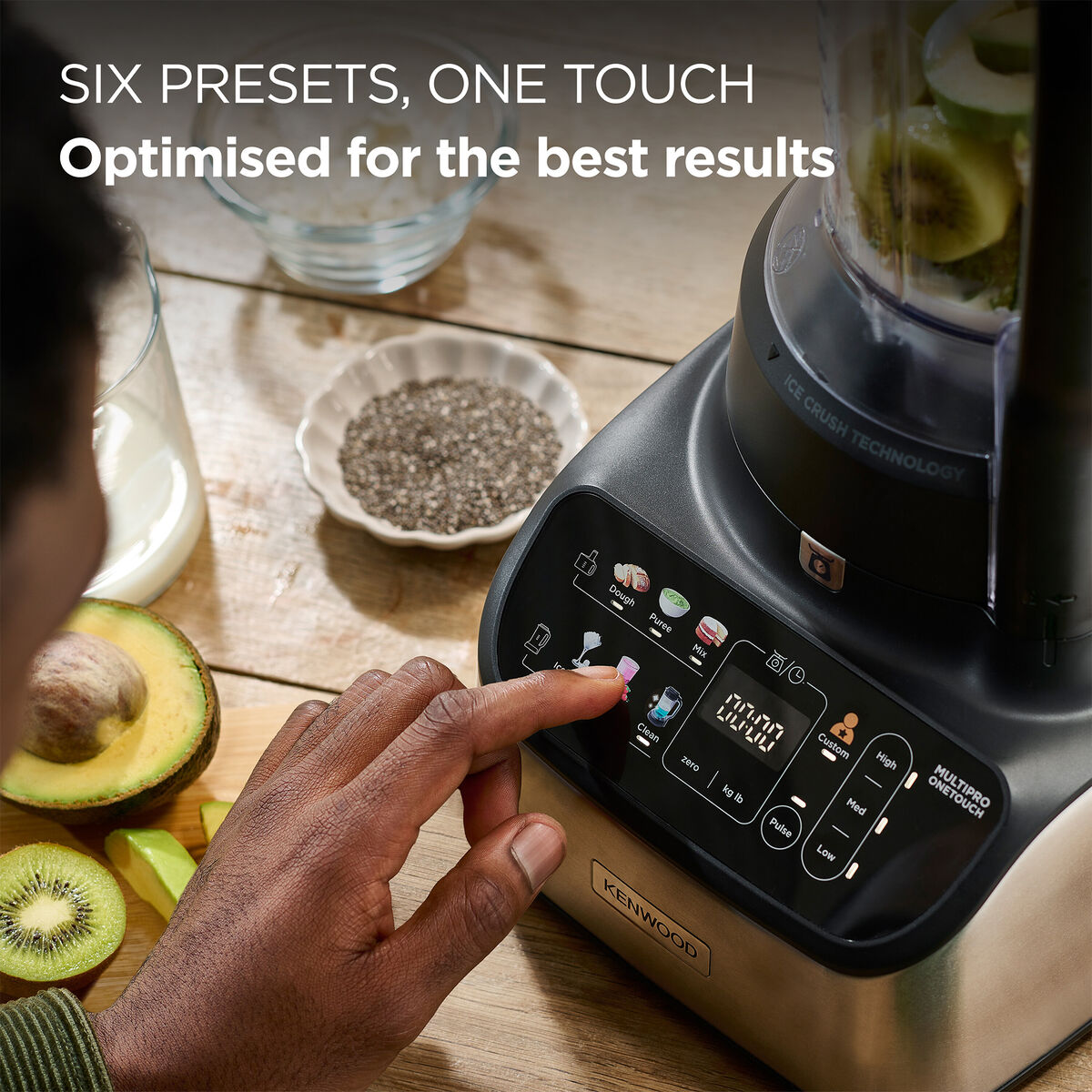 MultiPro OneTouch FDM73.480.ss foodprosessor, svart/stål