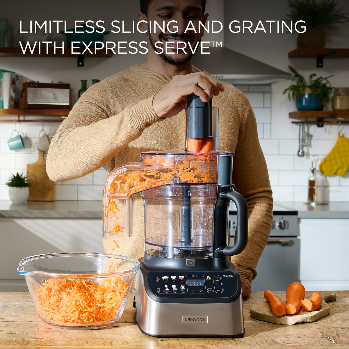 MultiPro OneTouch FDM73.480.ss foodprosessor, svart/stål