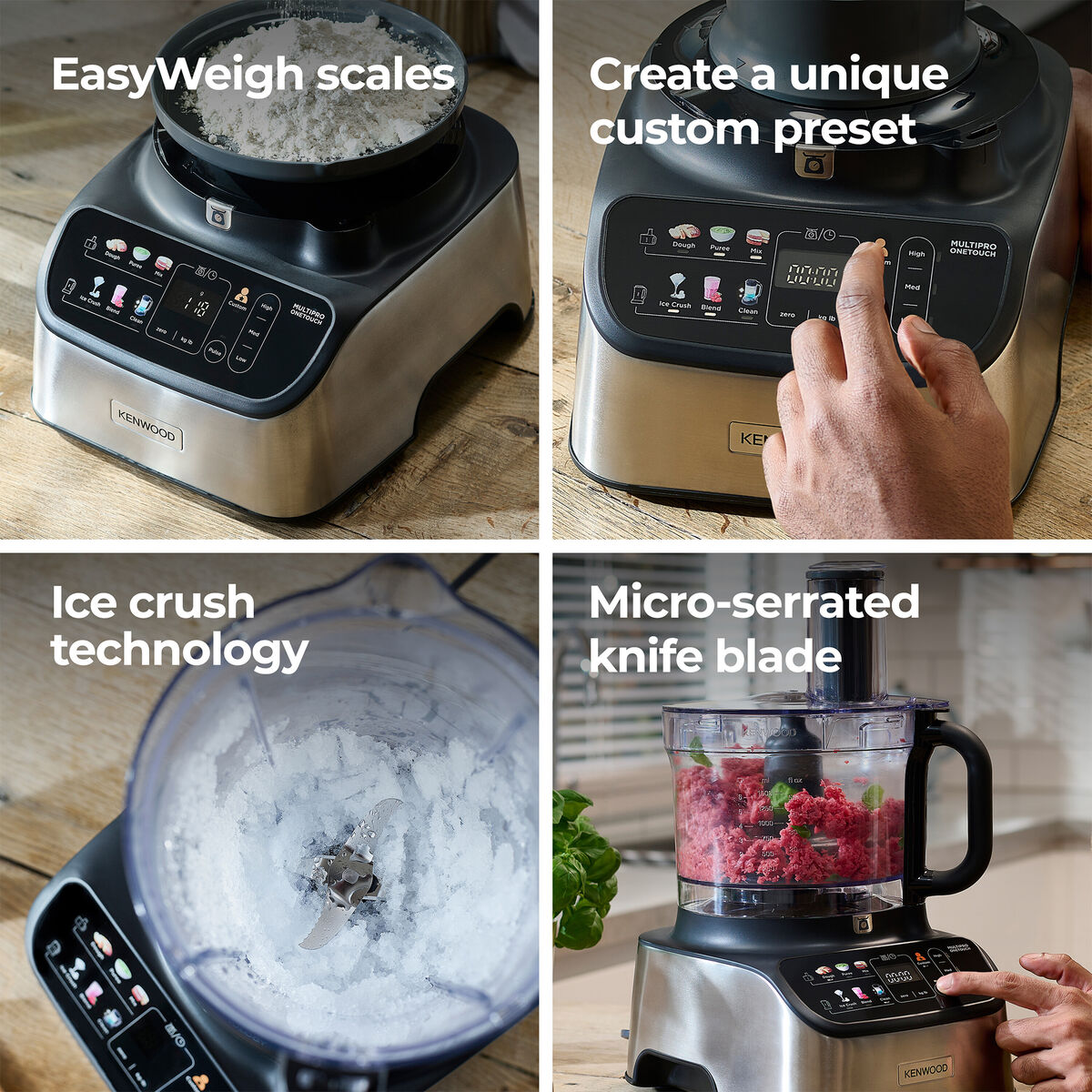MultiPro OneTouch FDM73.480.ss foodprosessor, svart/stål