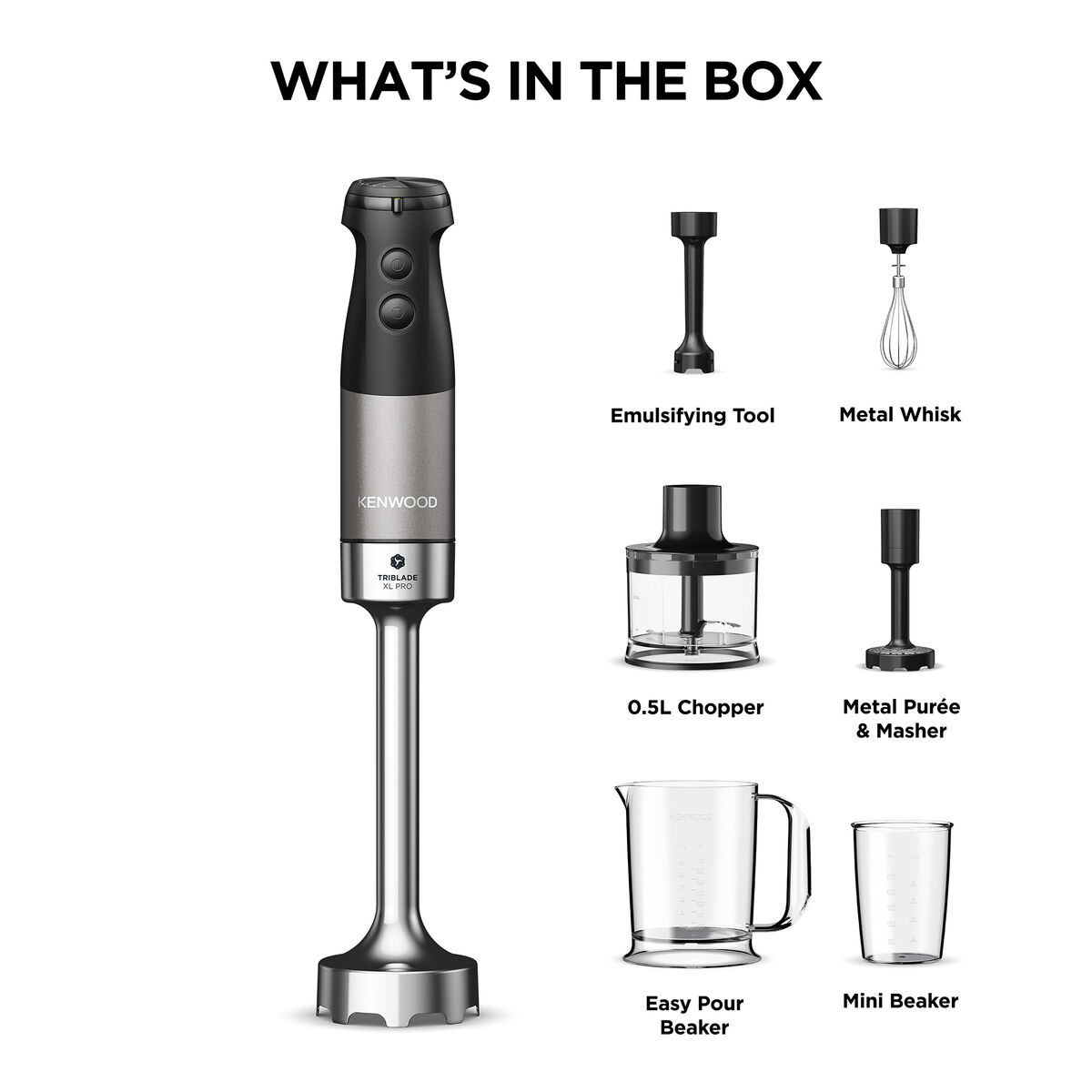 Triblade XL Pro HBM80.327.BK stavblender, sort