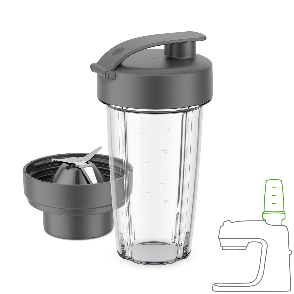 KAG50.000GY Xtract SportGo personal blender 400 ml, grå