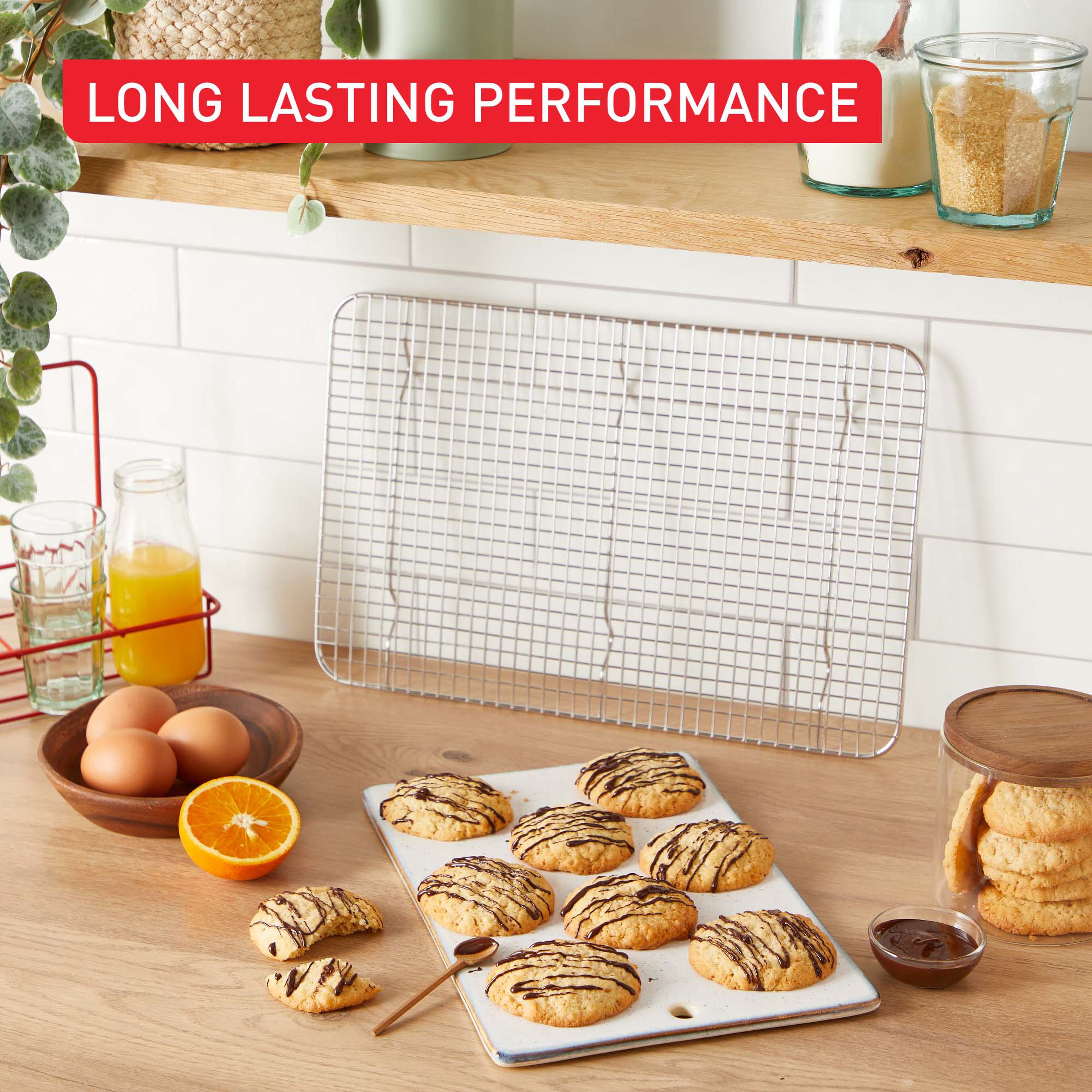 Ceramik bagerist 38×25 cm, rustfrit stål