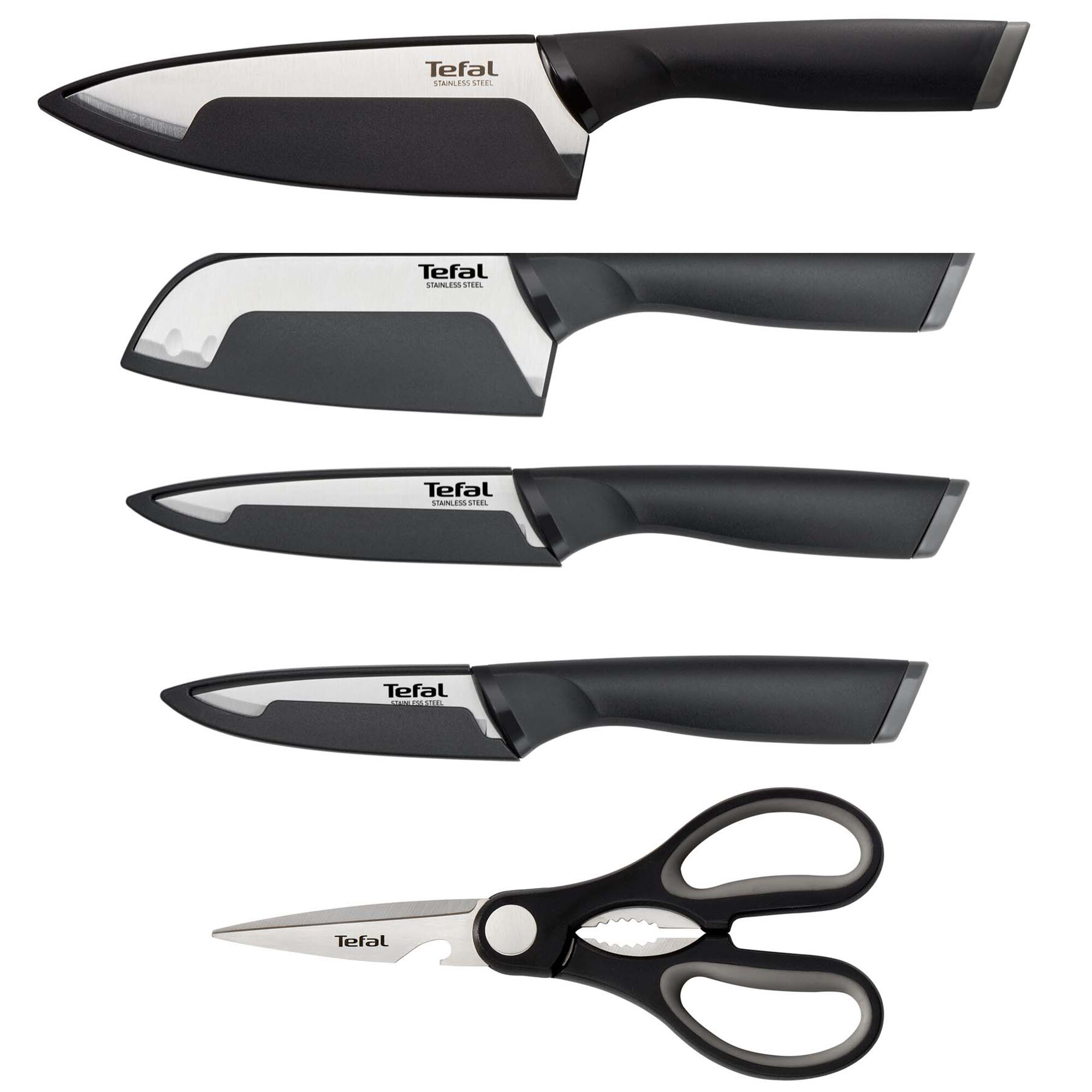 Tefal Comfort knivset 5 delar, silver