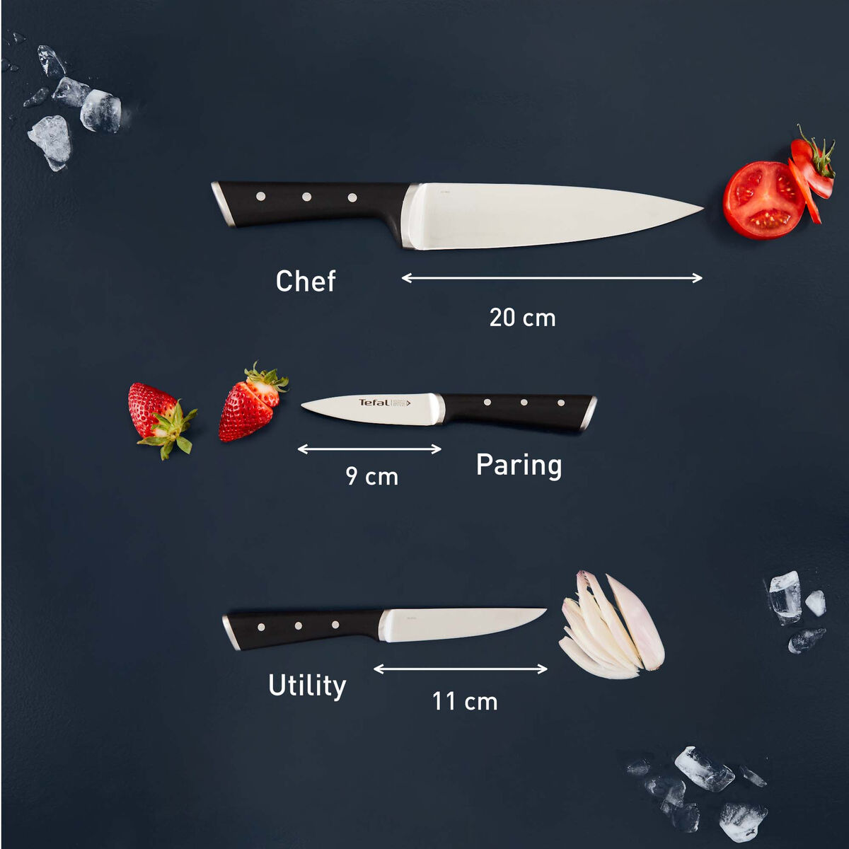 Ice Force knivset 3 delar, silver