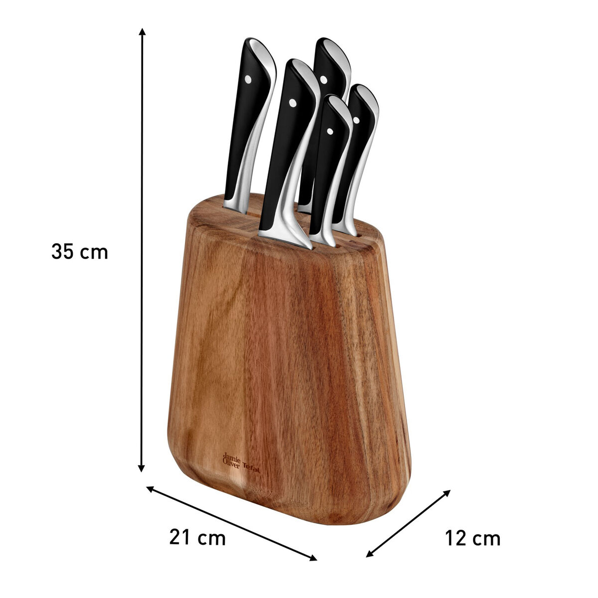 Jamie Oliver knivblock 5 delar, silver