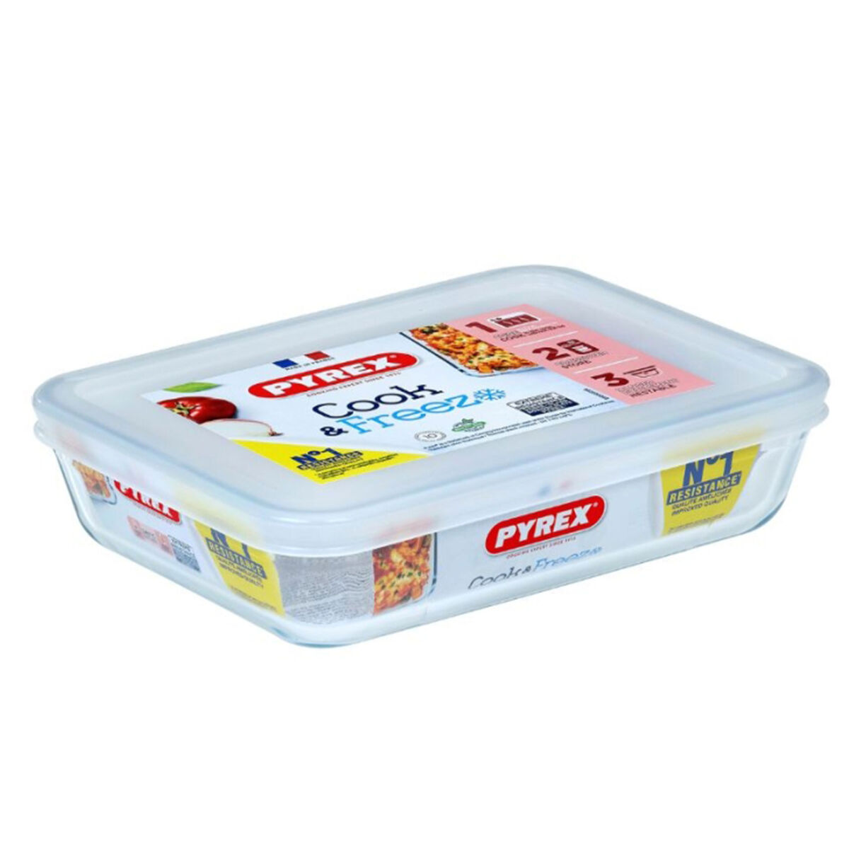 Cook&Freeze oppbevaringsboks rektangulær 0,8 liter, glass
