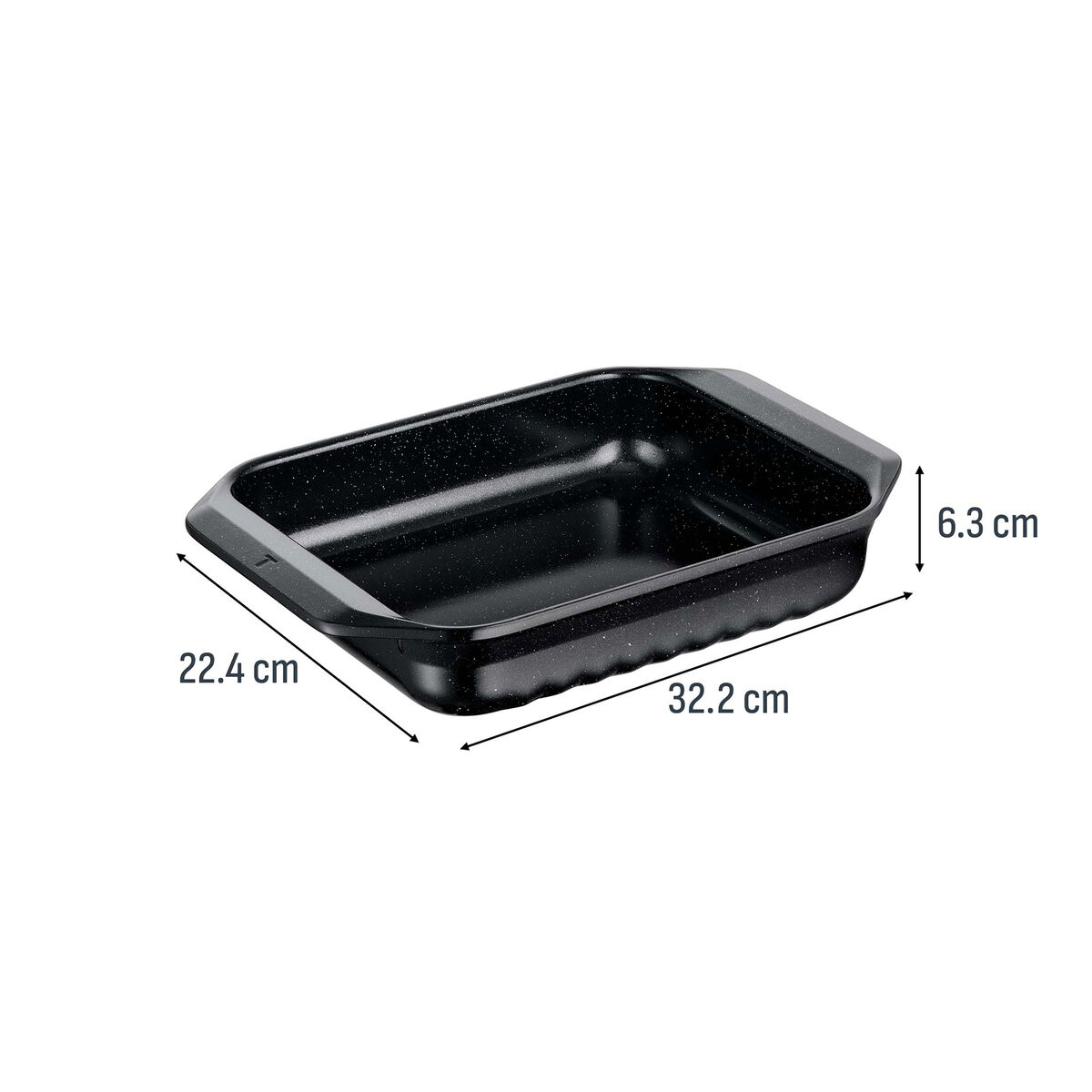 Excellence Ceramic ovnfast fad 22×32 cm, sort