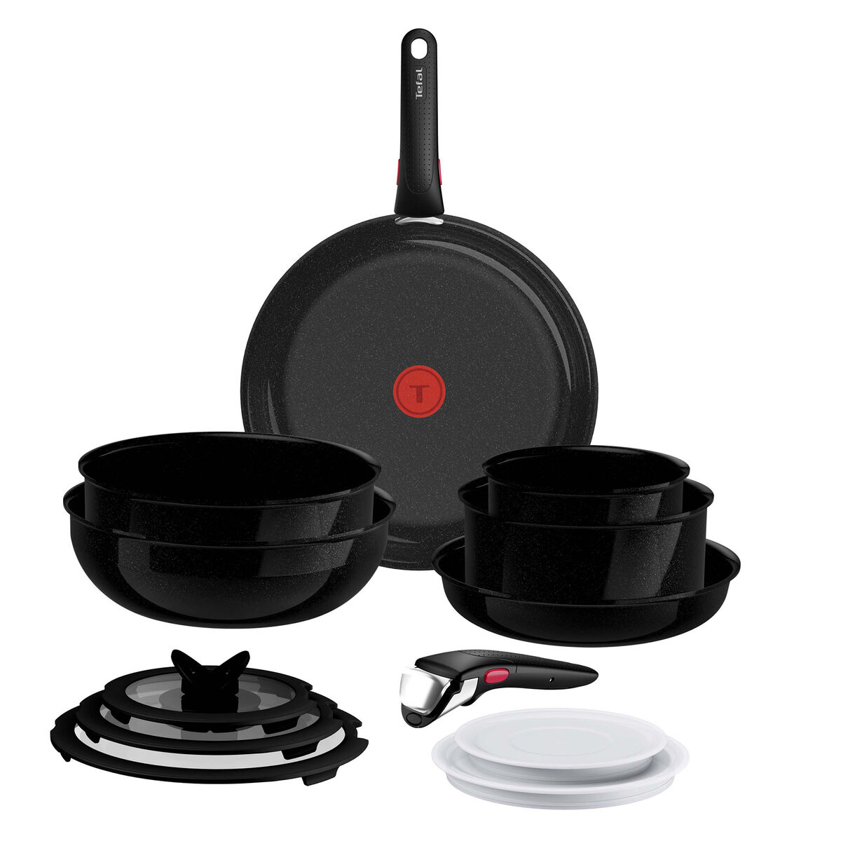 Ingenio Excellence Ceramic gryde- og stegepandesæt, 13 dele, sort