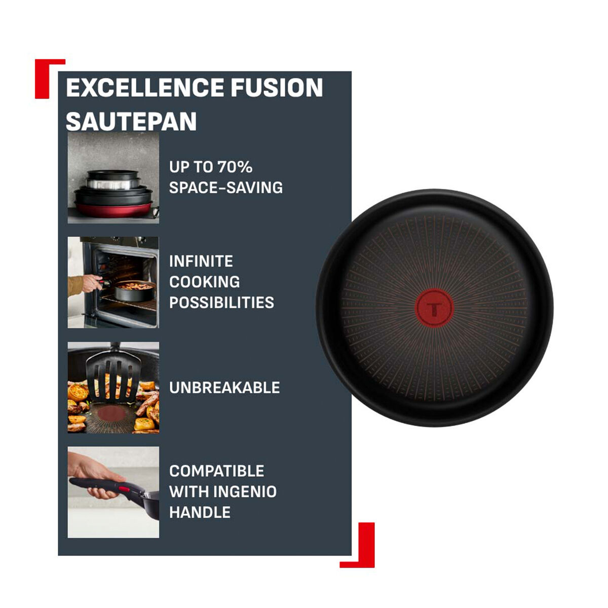 Ingenio Excellence Fusion traktørpanne 24 cm