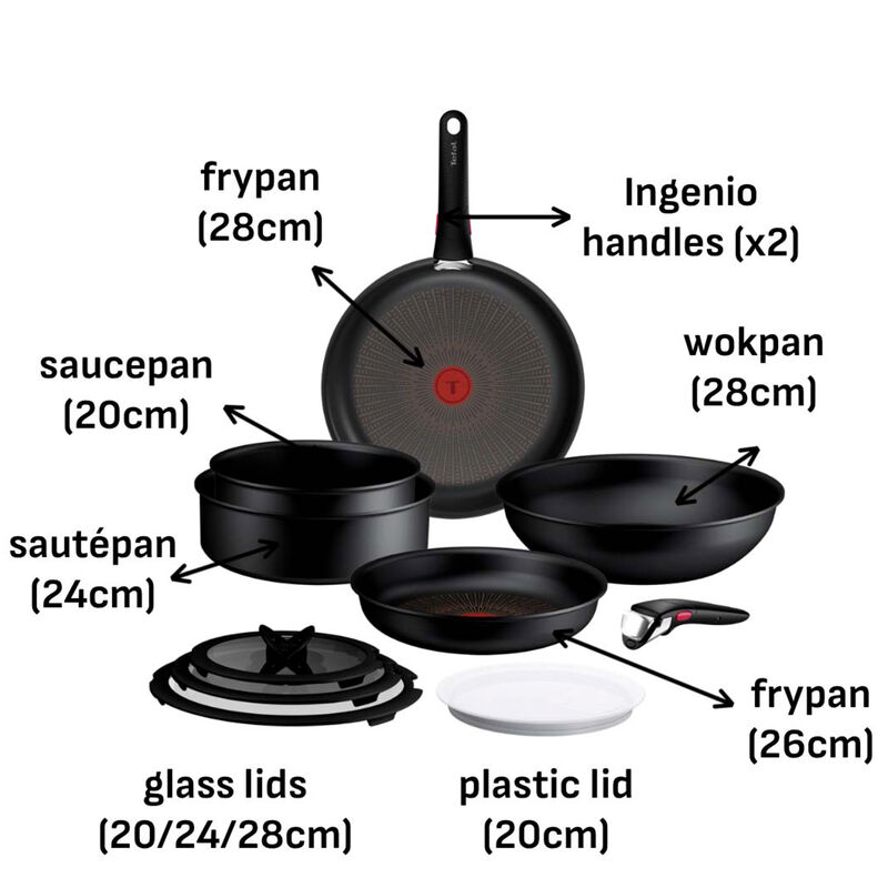 Ingenio Excellence Fusion gryde- og stegepandesæt, 11 dele