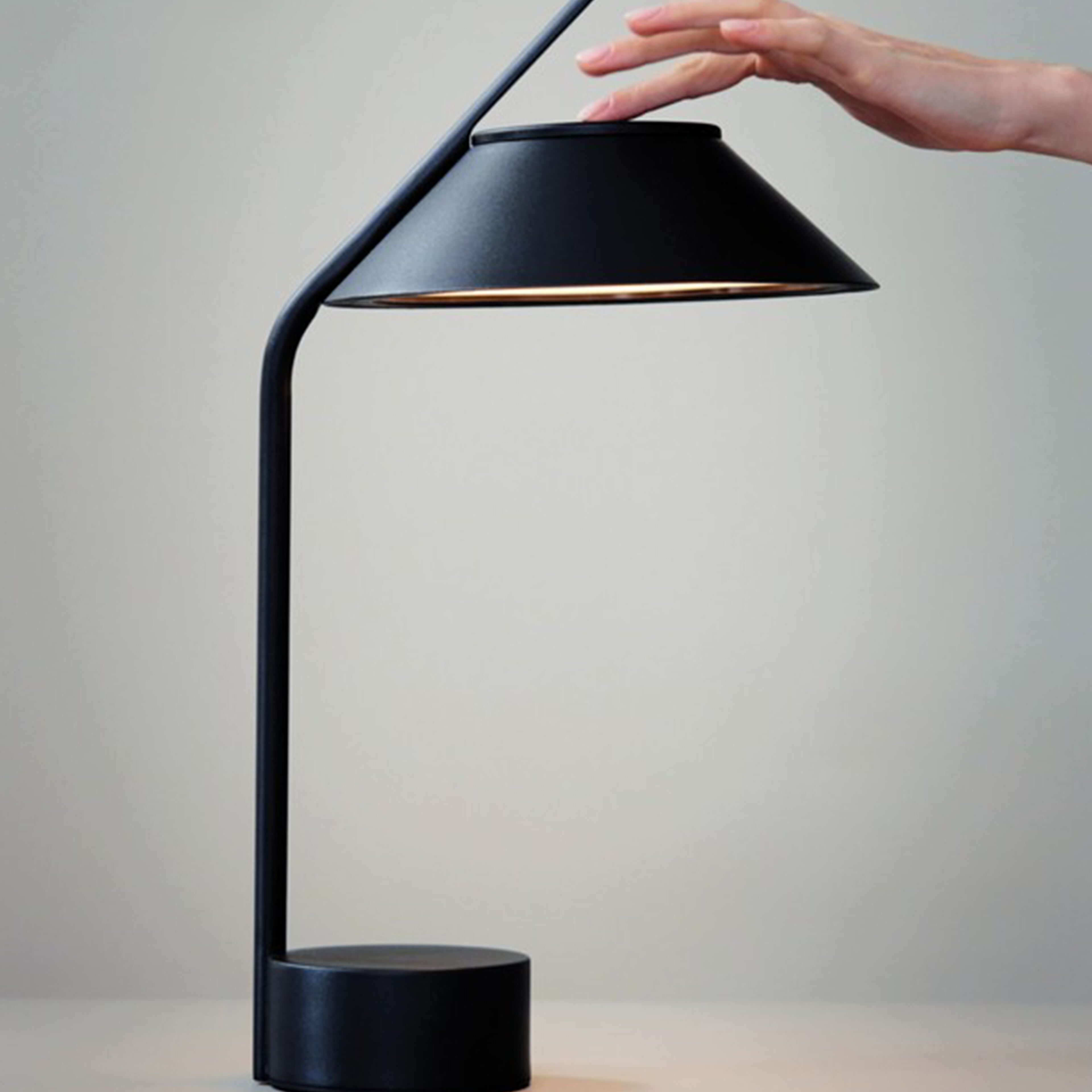 Vinkel LED-lampe transportabel, sort