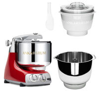 Assistent Original AKM 6230 køkkenmaskine med istilbehør og ekstra piskeskål, rød