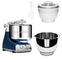 Assistent Original AKM 6230 køkkenmaskine med istilbehør og ekstra piskeskål, royal blue