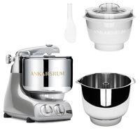 Assistent Original AKM 6230 køkkenmaskine med istilbehør og ekstra piskeskål, jubilee silver
