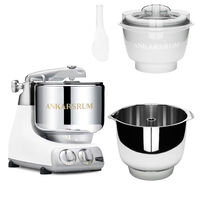 Assistent Original AKM 6230 køkkenmaskine med istilbehør og ekstra piskeskål, glossy white