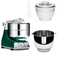 Assistent Original AKM 6230 køkkenmaskine med istilbehør og ekstra piskeskål, forest green