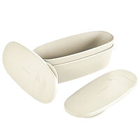 SnapBox oval beholder, cream, 2 stk.
