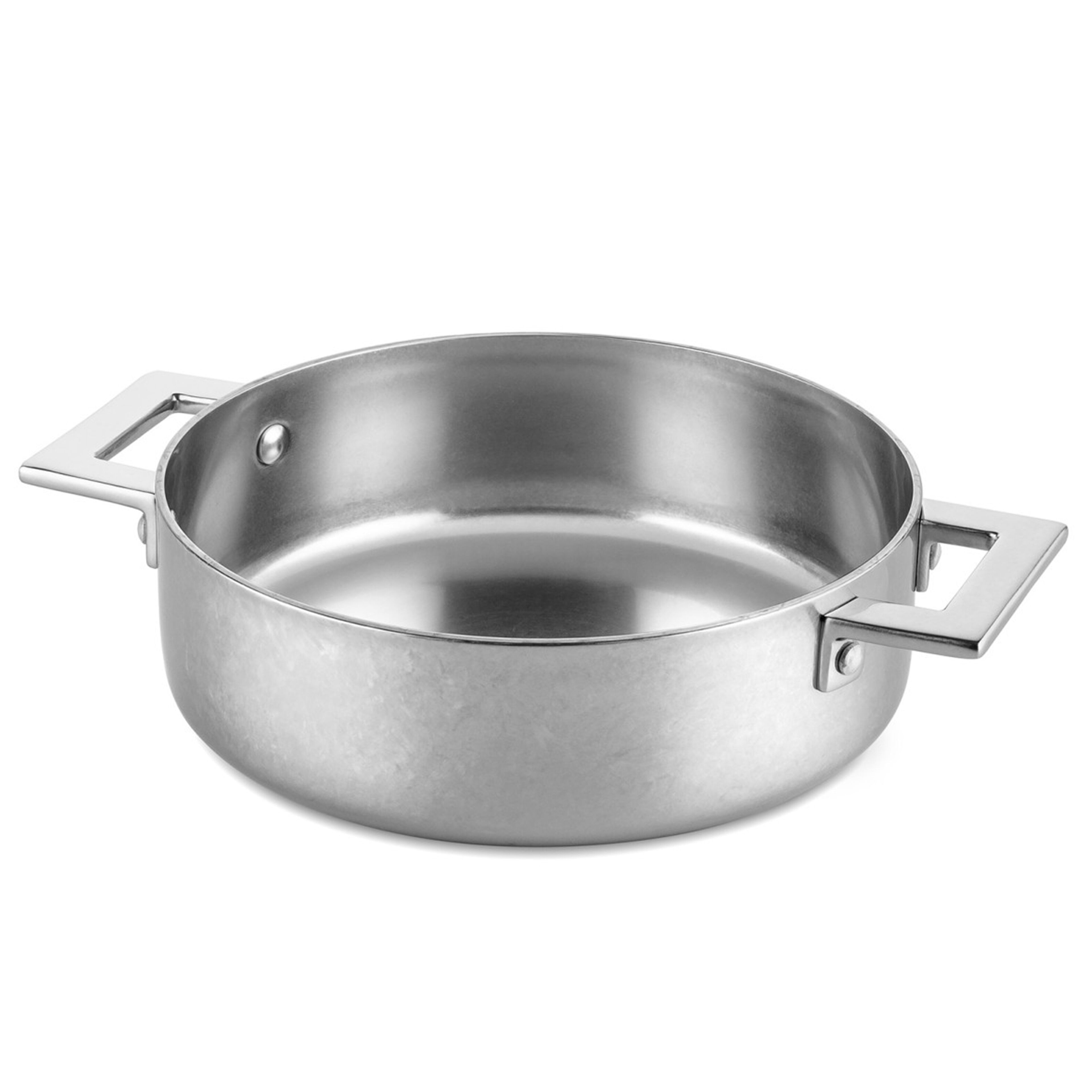 Attiva traktørpande med låg 24 cm, rustfrit stål