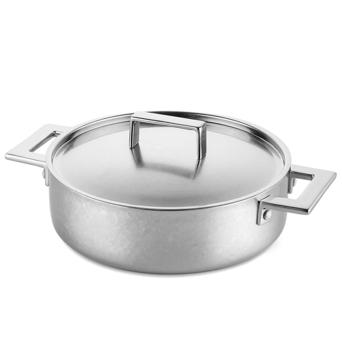 Attiva traktørpande med låg 28 cm, rustfrit stål