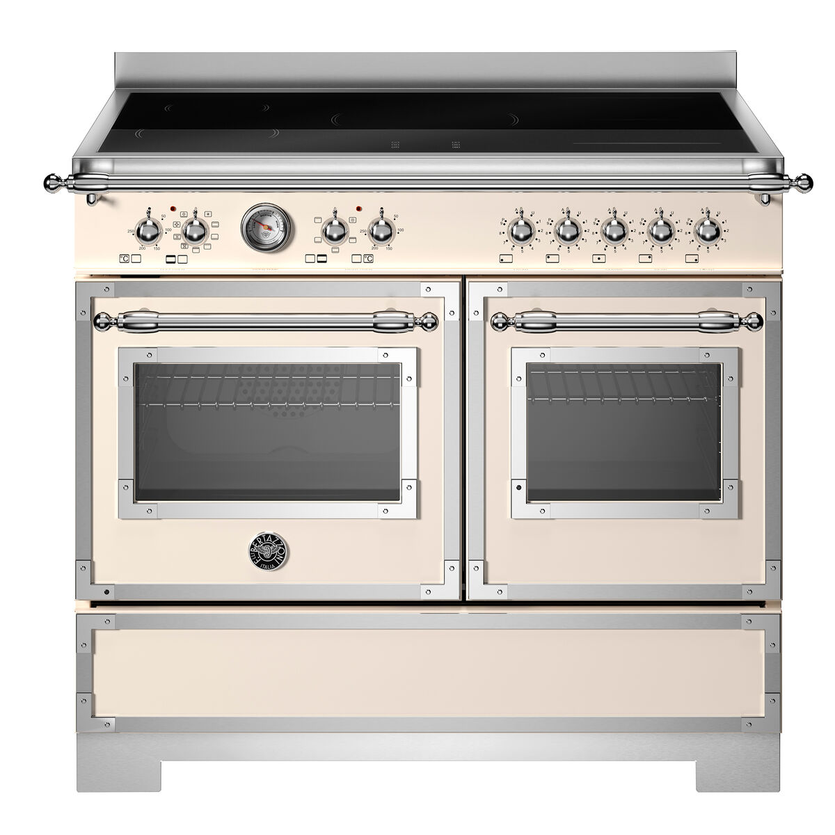 HER105I2EAVT2 Heritage induktionskomfur 100 cm med 5 zoner og 2 ovne, elfenbenshvid