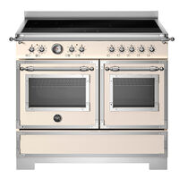 HER105I2EAVT2 Heritage induktionskomfur 100 cm med 5 zoner og 2 ovne, elfenbenshvid