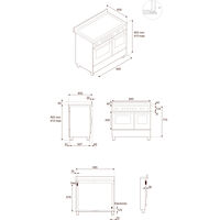 HER105I2EAVT2 Heritage induktionskomfur 100 cm med 5 zoner og 2 ovne, elfenbenshvid